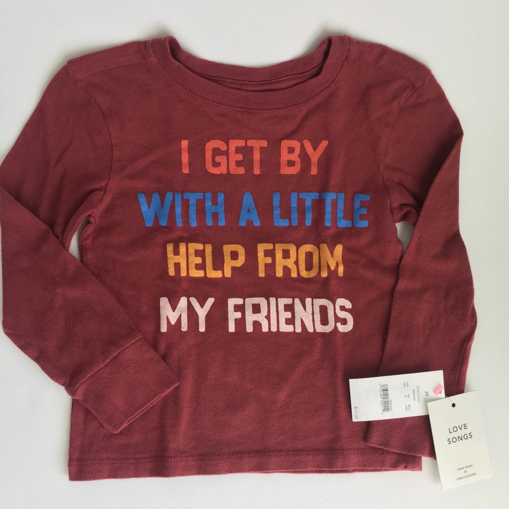 Junk food long sleeve tee • Size 3T